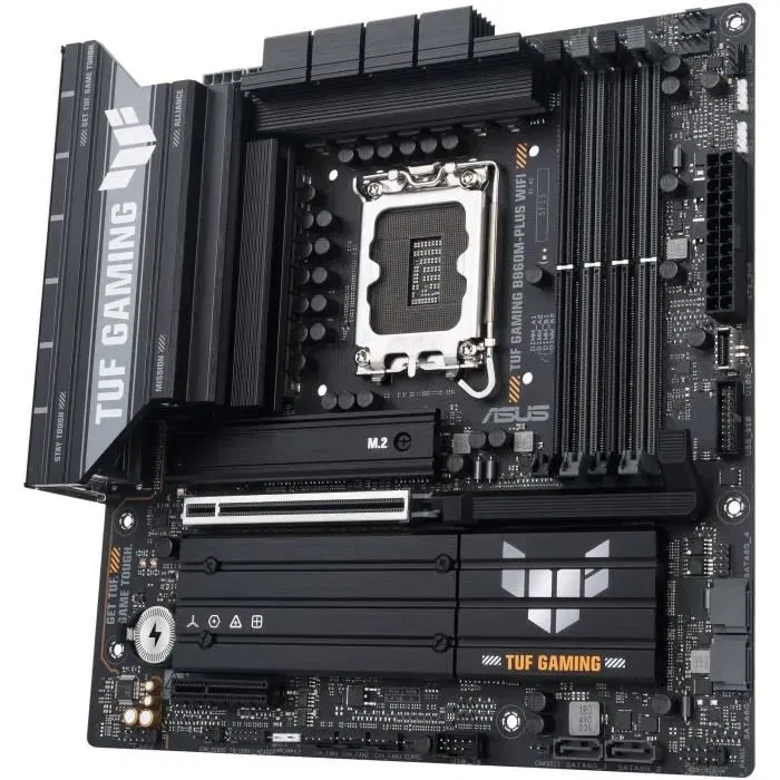 ASUS TUF GAMING B860M-PLUS WiFi - Carte mère micro-ATX Intel B860 LGA 1851 pour Core Ultra (Série 2), Wi-Fi 7, 2.5 GbE, DDR5, M.2 ASUS TUF GAMING B860M-PLUS WiFi - Carte mère micro-ATX Intel B860 LGA 1851 pour Core Ultra (Série 2), Wi-Fi 7, 2.5 GbE, DDR5, M.2