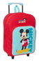 Safta - Valise à roulettes pour enfant Mickey Mouse 32 x 42 x 14 cm, à partir de 3 ans