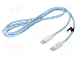 LOGILINK Câble USB 2.0 USB-C vers USB-C 1m bleu 60W