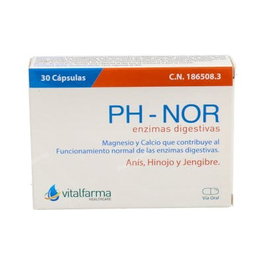Vitalfarma Ph-Nor 30 comprimés – Complément enzymatique avec plantes et minéraux pour digestion