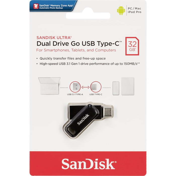 Sandisk Ultra Dual Drive Go 32 GB USB-C Sandisk Ultra Dual Drive Go 32 GB USB-C
