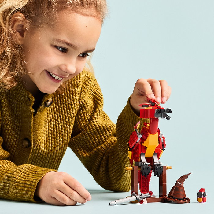 LEGO Harry Potter 76448 Fawkes : Fénix de Dumbledore - Figurine articulée avec accessoires - Set de construction - Jouet pour enfants dès 8 ans