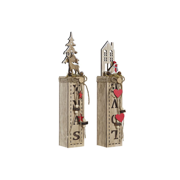 DKD Home Decor Décoration lumineuse Noël Naturel (2 Unités) DKD Home Decor Décoration lumineuse Noël Naturel (2 Unités)