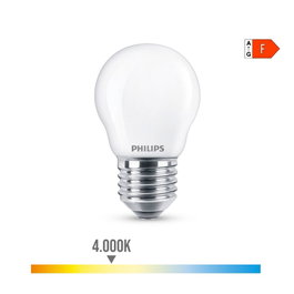 Philips E27 4,3W Ampoule LED Sphérique 470lm 4000K Blanc Neutre Ø4.5x7.8cm 15000h 360° Non Dimmable
