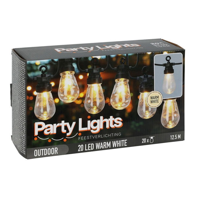 Party Lighting Guirlande Vintage 20 LED Blanc Chaud 12,5 m