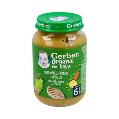 GERBER ORG GUISANTES PLATA POLLO 190 G GERBER ORG GUISANTES PLATA POLLO 190 G