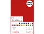 Innspiro Feutre acrylique rouge feuilles 20x30cm 1mm