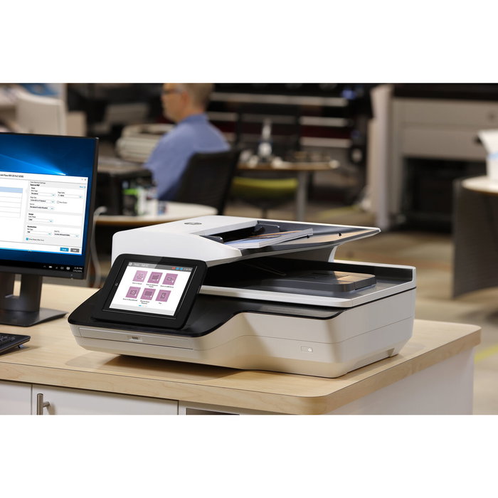 HP Scanner de document Scanjet Enterprise Flow N9120 fn2 avec disque dur de 500 Go et numérisation vers le cloud HP OXP