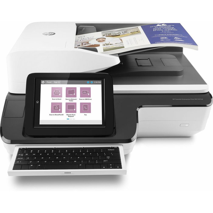 HP Scanner de document Scanjet Enterprise Flow N9120 fn2 avec disque dur de 500 Go et numérisation vers le cloud HP OXP