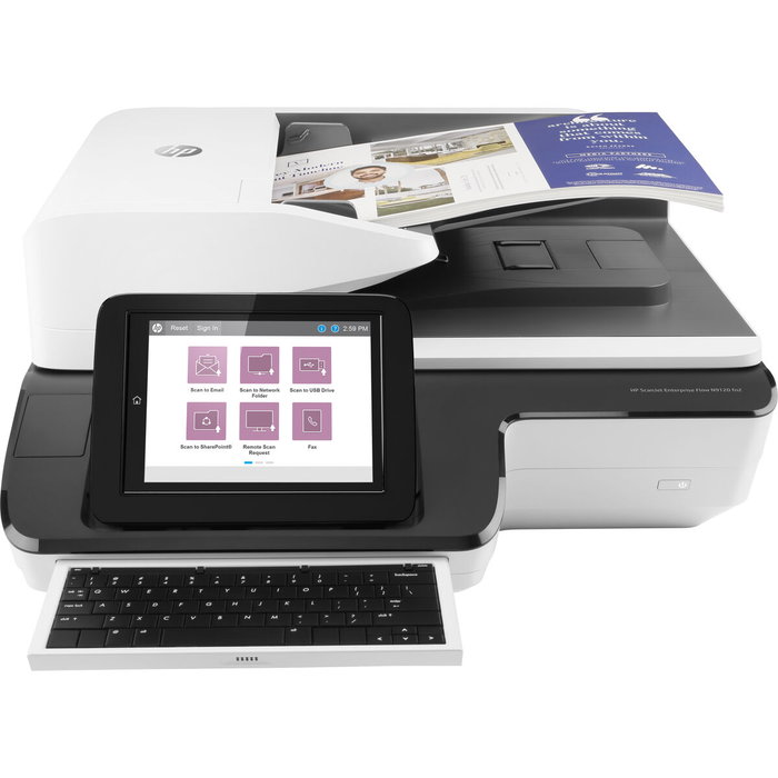 HP Scanner de document Scanjet Enterprise Flow N9120 fn2 avec disque dur de 500 Go et numérisation vers le cloud HP OXP