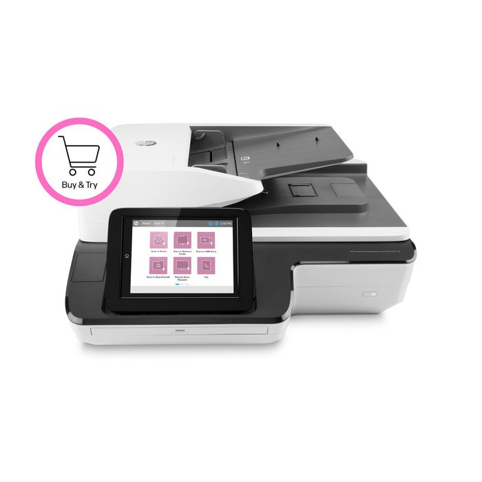 HP Scanner de document Scanjet Enterprise Flow N9120 fn2 avec disque dur de 500 Go et numérisation vers le cloud HP OXP