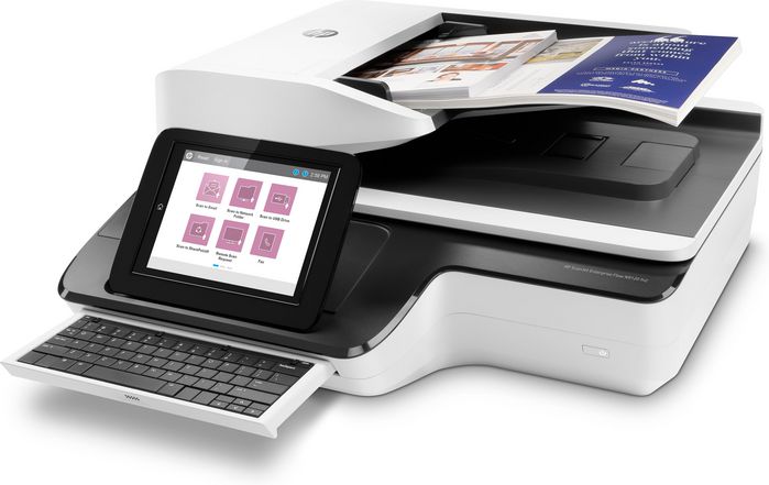 HP Scanner de document Scanjet Enterprise Flow N9120 fn2 avec disque dur de 500 Go et numérisation vers le cloud HP OXP