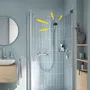 Grohe Vitalio Start 110 27940001 - Pommeau de douche 1 jet Pluie, économie d'eau, anti-calcaire, chromé, anneau ShockProof