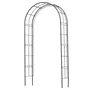 Nature - Arche de jardin pergola en acier galvanisé époxy pour plantes grimpantes, Noir 113 x 38 x H 229 cm