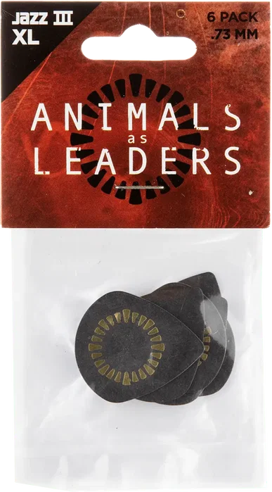Dunlop Lot de 6 médiators Signature Javier Reyes Animals As Leaders Jazz III - 0,73mm