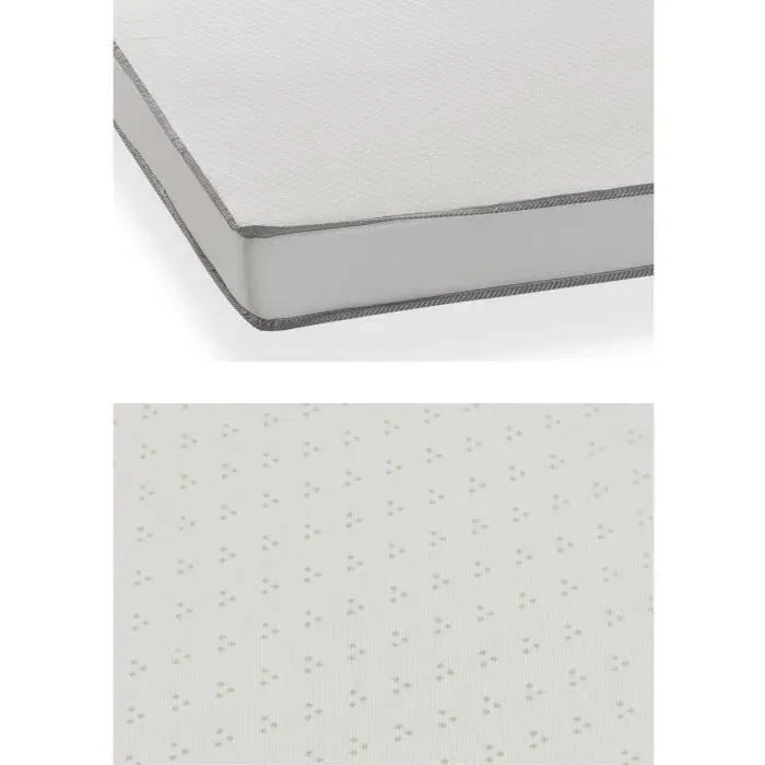 Matelas mousse DEKO DREAM Huopa 90 x 190 cm - Confort ferme - Mousse polyuréthane 5 zones 30kg/m3 - Épaisseur 10 cm - Coutil polyester - Garantie 5 ans