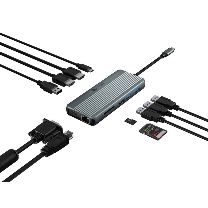 Icy ICY BOX IB-DK4062-CPD Multi Dockingstation 12-en-1 Icy ICY BOX IB-DK4062-CPD Multi Dockingstation 12-en-1