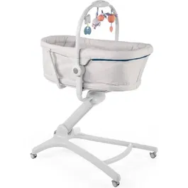 Chicco Baby Hug 4 en 1 - Transat, Berceau et Chaise Haute Évolutif - Couleur Glacial