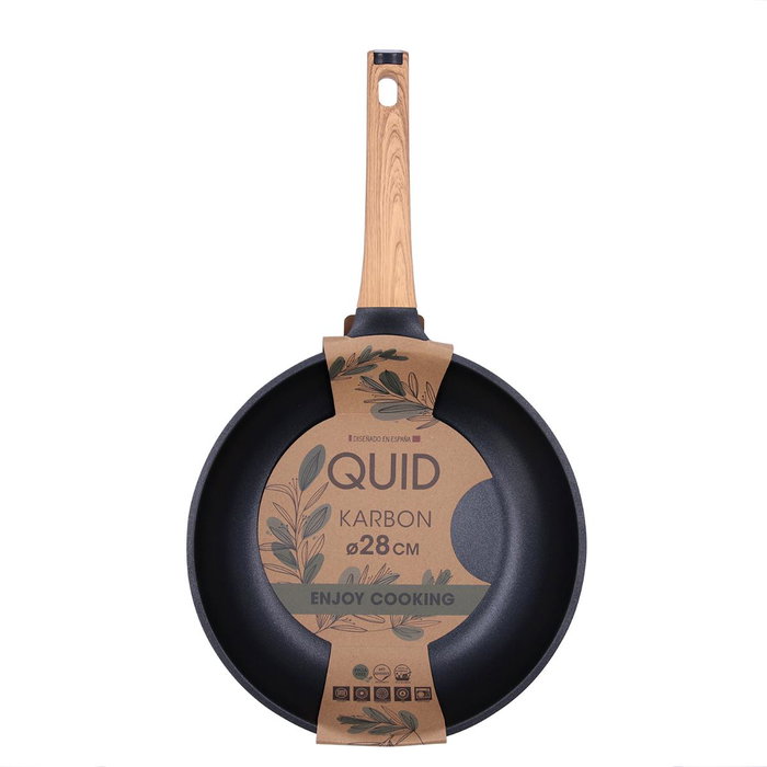 Quid Poêle en Aluminium Fonte Karbon 28 cm Noir Mate Antiadhésif Induction Vitrocerámica