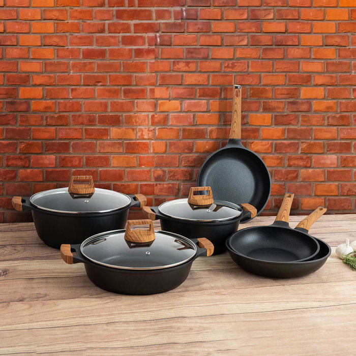 Quid Poêle en Aluminium Fonte Karbon 28 cm Noir Mate Antiadhésif Induction Vitrocerámica