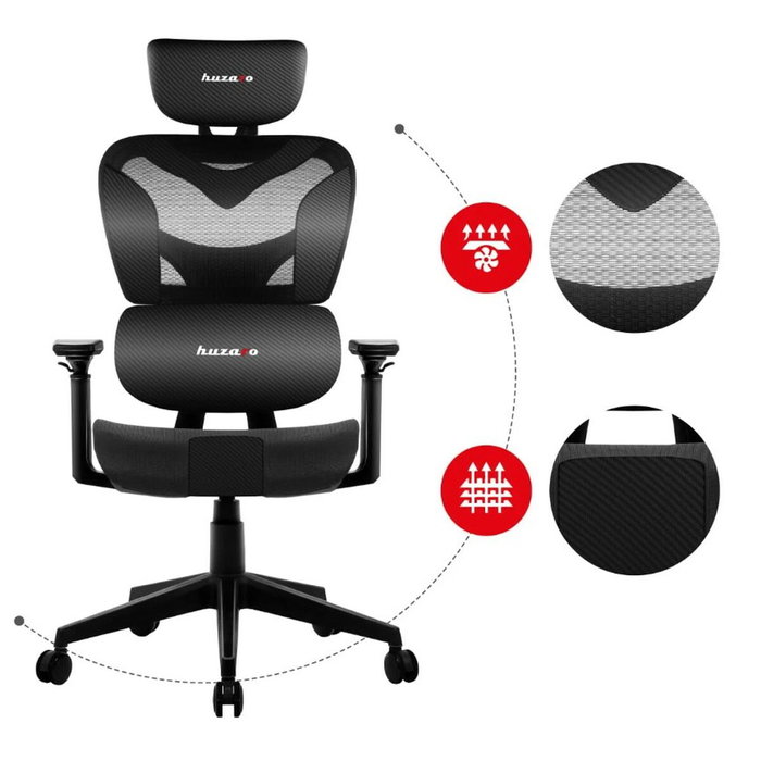 Huzaro Chaise de jeu Combat 8.0 Carbon Noir Huzaro Chaise de jeu Combat 8.0 Carbon Noir