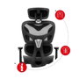 Huzaro Chaise de jeu Combat 8.0 Carbon Noir