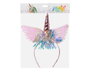 Atosa Diadema de licorne avec aile iridescente et corne rose