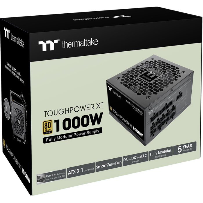 Thermaltake Toughpower XT 1000W, Alimentation ATX 3.1 Modulaire 1000 W Gold
