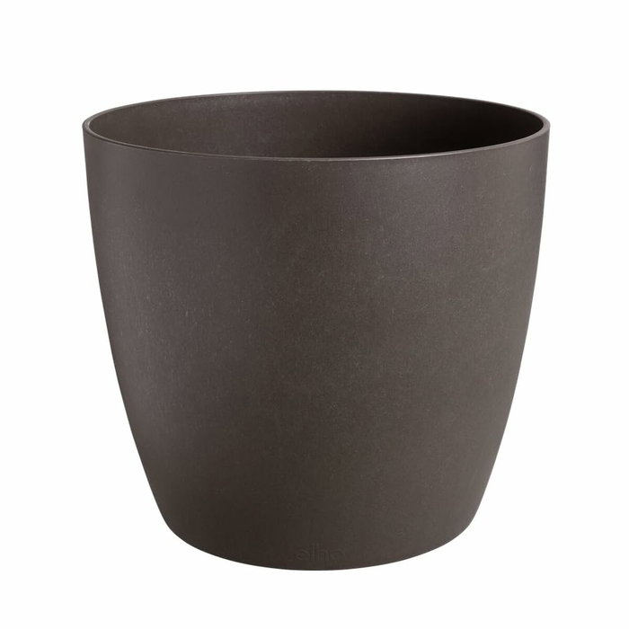Elho Lot de 3 pots de fleurs ronds The Coffee Collection - Espresso Brun