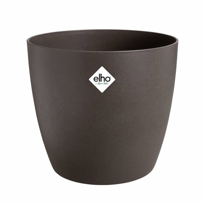 Elho Lot de 3 pots de fleurs ronds The Coffee Collection - Espresso Brun