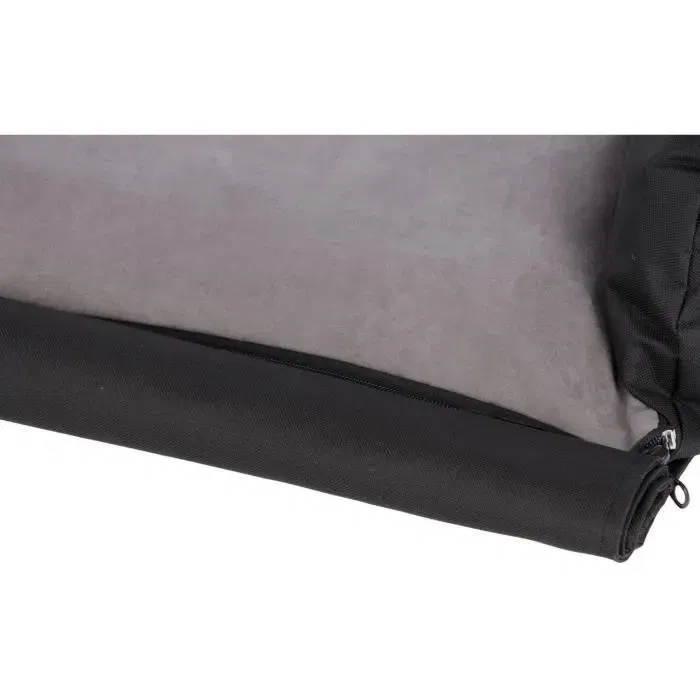 Kerbl Coussin de coffre pour chien et chat, protection pour voiture, housse amovible et lavable, tissu Oxford et velours, gris/noir 80 x 60 cm