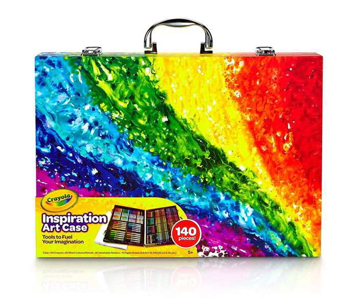 Crayola Mallette artiste arc-enfant Arc-en-ciel 140 pièces 9, plastique, 9,5x4x28 cm