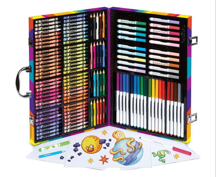 Crayola Mallette artiste arc-enfant Arc-en-ciel 140 pièces 9, plastique, 9,5x4x28 cm