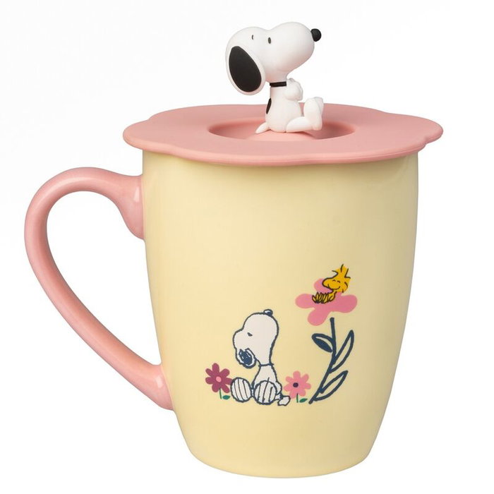 ERIK - Tasse Isotherme Premium avec Couvercle à Thème Snoopy - Capacité 440 ml, Hauteur 10.6 cm