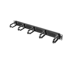 Lanberg AK-1203-B Organisateur de Câbles 5 Anneaux 19 Pouces Noir