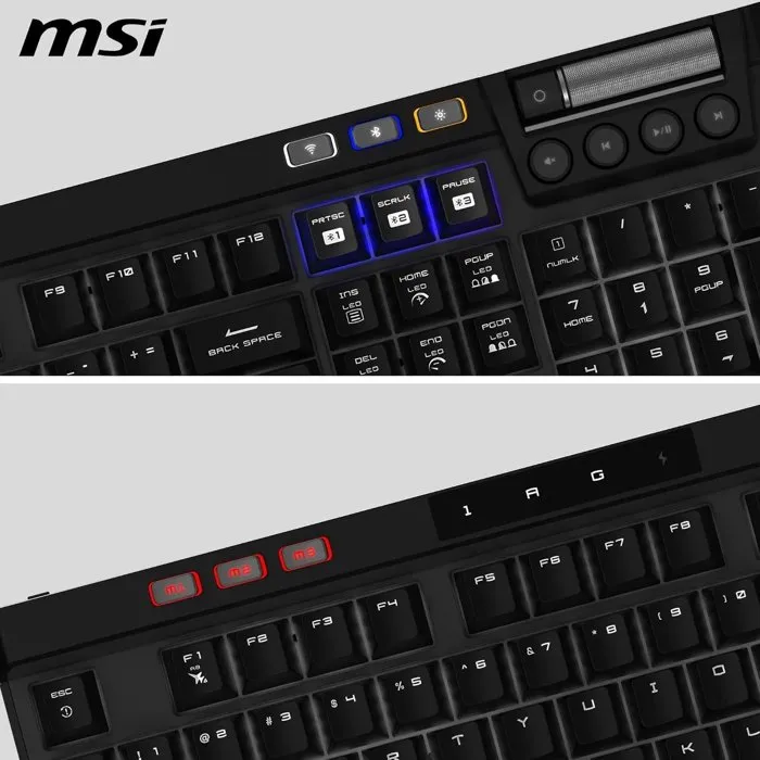MSI STRIKE PRO Wireless - Clavier gamer sans fil RGB Noir - Kailh Midnight Pro Silent MSI STRIKE PRO Wireless - Clavier gamer sans fil RGB Noir - Kailh Midnight Pro Silent