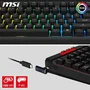 MSI STRIKE PRO Wireless - Clavier gamer sans fil RGB Noir - Kailh Midnight Pro Silent