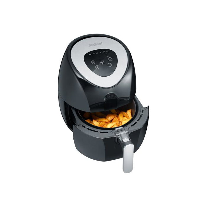 Severin Airfryer (2430) - Friteuse sans huile en acier inoxydable, noir
