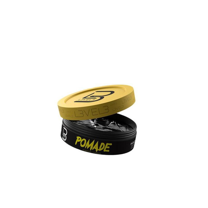 L3Vel3 - Pomada Alto Brillo Nivel Fuerza-3 - Pomade coiffante haute brillance et fixation extrême - Pour volume et force - Formule sans résidus - Flacon 150 ml L3Vel3 - Pomada Alto Brillo Nivel Fuerza-3 - Pomade coiffante haute brillance et fixation extrême - Pour volume et force - Formule sans résidus - Flacon 150 ml