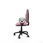 PIQUERAS Y CRESPO Chaise de bureau Algarra, tissu rose, base polyamide noire