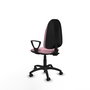 PIQUERAS Y CRESPO Chaise de bureau Algarra, tissu rose, base polyamide noire