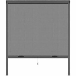 Moustikit Moustiquaire enroulable en aluminium gris anthracite 125 x 145 cm