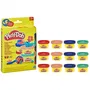 Play-Doh Pack de 12 pots L'Imagination en fête, pâte à modeler 28 g avec autocollants, loisirs créatifs pour enfants dès 2 ans, cadeau