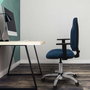 PIQUERAS Y CRESPO Chaise de bureau Algarra, similicuir gris foncé, piètement chromé