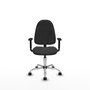 PIQUERAS Y CRESPO Chaise de bureau Algarra, similicuir gris foncé, piètement chromé