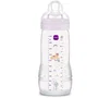 MAM - Easy Active - Biberon 2ème âge - 330 ml - +6 mois - Tétine débit X - Forme ergonomique - Lilas - Matériaux bio-circulaires