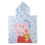 Serviette poncho avec capuche Peppa Pig Bleu clair 55 x 77 cm