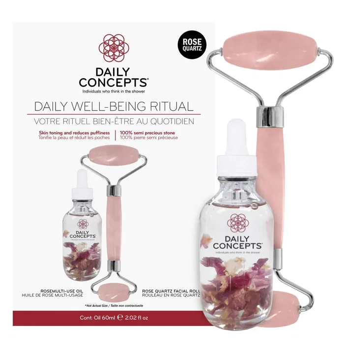 Daily Concepts Set Daily Concepts Iris Jade avec huile multi-effet et rouleau de massage Daily Concepts Set Daily Concepts Iris Jade avec huile multi-effet et rouleau de massage