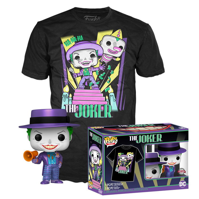 FUNKO Set figure POP & Tee DC Comics Batman The Joker FUNKO Set figure POP & Tee DC Comics Batman The Joker