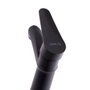 Robinet de lavabo classique monomando noir, eau chaude-froide, bec bas